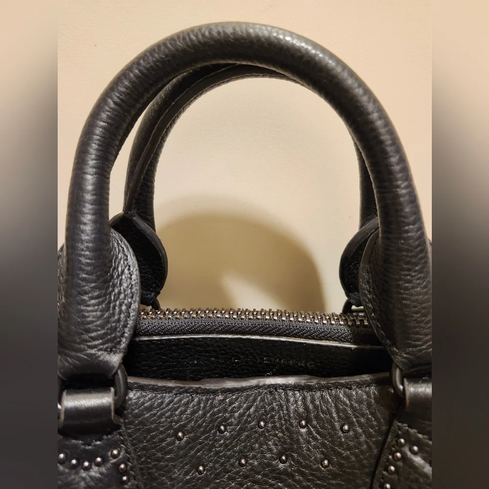 Aimee Kestenberg Black Studded Leather Crossbody Satchel - Picture 3 of 9